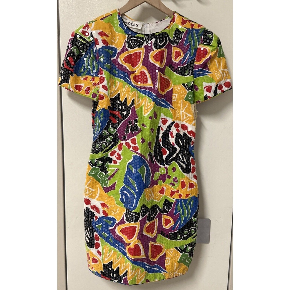 RAZOOKS Women No Size Tag Colorful Sequin Wiggle‎ Dress Hearts Colorful